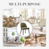 Set of 2 Large Upholstered Dining Chairs with High Back and Wood Legs, Deep Seat Fabric Kitchen Side Chairs for Dining Room - 4 of 4
