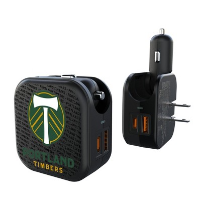 MLS Western Conference Teams Text Backdrop 18-Watt 2 in 1 USB A/C Charger