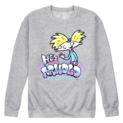 Men s Hey Arnold Airbrush Arnold Graphic Fleece Sweatshirt Target