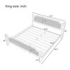 Lyngins French Provincial Rattan Platform Bed Frame with Headboard & Footboard, Wood Queen Size Bed Frame, Rustic Retro Bed for Bedroom - 4 of 4
