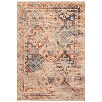 Casual Distressed Patchwork Indoor Area Rug or Runner - Blue Nile Mills