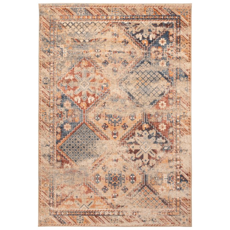 Casual Distressed Patchwork Indoor Area Rug or Runner - Blue Nile Mills, 1 of 9