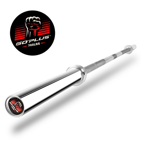 Costway 700 Lb Olympic Chromed Weight Bar 7 Olympic Barbell Multipurpose Weight Lifting Target