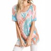 Women's Mint Tie Dye Top - BiBi - 2 of 4