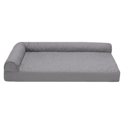 Medium Titanium Orthopedic L-Chaise Sofa Pet Bed
