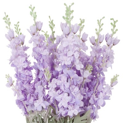 REGALWOVEN Home Wedding Delphinium Silk Realistic Artificial Flowers 33.8" 10 Pcs