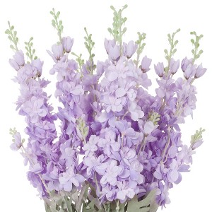 REGALWOVEN Home Wedding Delphinium Silk Realistic Artificial Flowers 33.8" 10 Pcs - 1 of 4