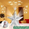 Aoibox Christmas Tree Topper Lighted Star 6 Projection Modes 3D Glitter Silver 10x10x2 in LED Rotating 1 Piece Holiday Decor - 4 of 4