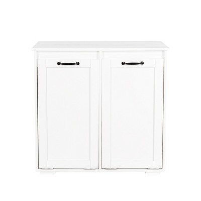 Chery Life White Laundry Cabinet with 2 Removable Liner Bags
