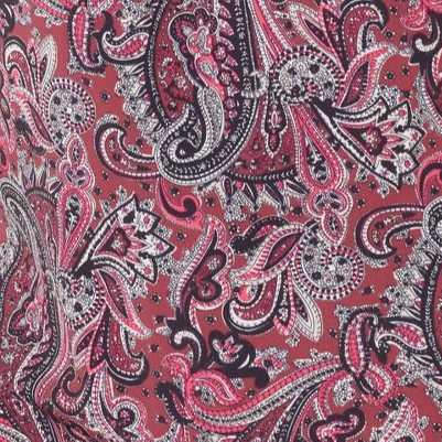 rich burgundy paisley print