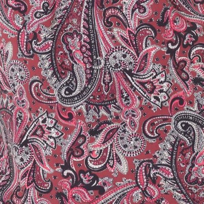rich burgundy paisley print