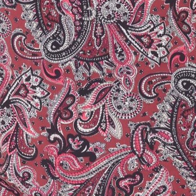 rich burgundy paisley print