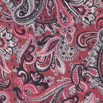 rich burgundy paisley print