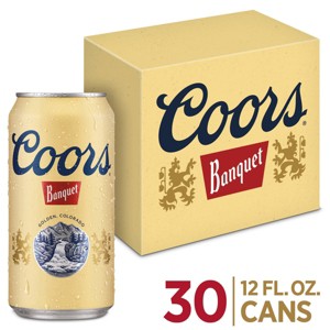 Coors Banquet Lager Beer - 30pk/12 fl oz Cans - 1 of 4