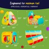 Kiddey 5 Piece Pop-Up Play Tent, includes 2 Jungle Gym Crawl through Tunnels, 2 Ball Pit Play areas, a Basketball Hoop & a Bonus Stick on Dart Game - 3 of 4