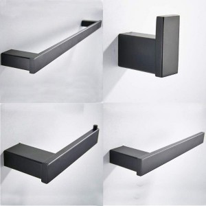 4-Piece Adjustable 24-Inch Bathroom Towel Rack & Accessory Set - 1 of 3