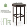 Tangkula Patio 2 PCS Rattan Wicker Bar Stool Chairs Counter Height Barstools - 4 of 4
