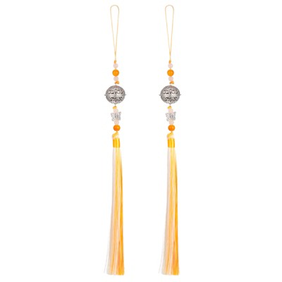 Unique Bargains Classic Bells DIY Hanging Decoration Tassel Pendants 2 Pcs