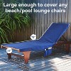 Catalonia Beach Lounge Chaise Covers with 3 Pockets, No Sliding Patio Chair Cover Towel, Pool Chair Cover, Quick Dry Chaise Cover, 73"x31" - 2 of 4