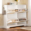 RISOKEYS Shoe Cabinet with 4 Rattan Doors - Ventilated & Anti-Tip Design for Entryway & Hallway - Easy Assembly for Family Home - 2 of 4