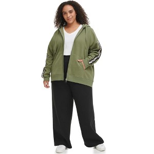 Calvin Klein Womens Running Logo Tape Hoodie Sweatshirt - 1 of 3