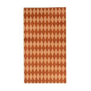 Jollity & Co. - Check It! Cafè Con Leche Harlequin Check Guest Napkins - Pack of 16 Paper Napkins - 1 of 1