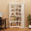 Garvee 72" Tall L-Shaped 5-Tier Corner Bookshelf, Wood Bookcase with Anti-Tip Safety for Living Room & Office, Easy Assembly Storage Shelf - 4 of 4