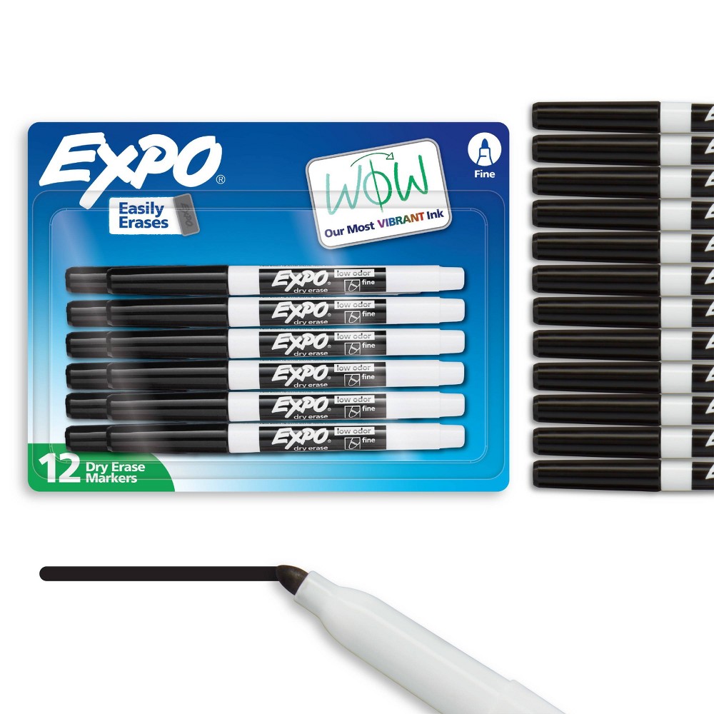 Expo Low Odor 12Ct Blk Fine