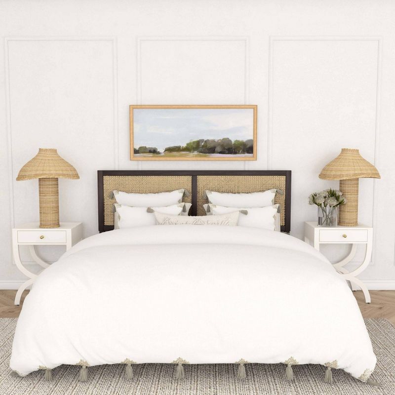 Serena Wood and Cane Panel Headboard with Frame - Hillsdale Furniture, 3 of 15