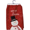 Decorative Towel 28.0 Inch Let It Snow Dish Towel Set/2 , Snowman (2PC) - 2 of 3
