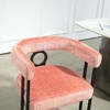 Sapphtopaz Dining Chair Upholstered Barrel Chairs with Half-Round Back and Metal Legs Arm Chairs Set of 2 for Dining Room, Kitchen - 4 of 4