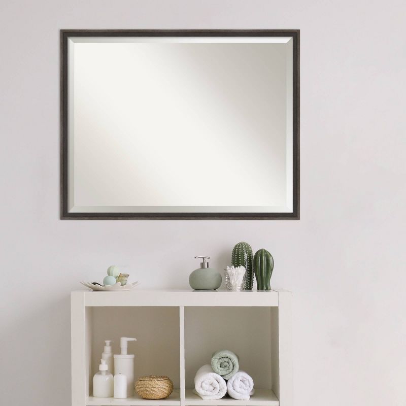 Hardwood Wedge Framed Bathroom Vanity Wall Mirror - Amanti Art, 5 of 10