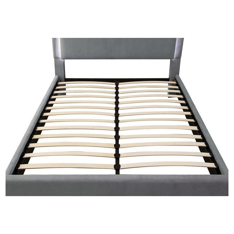 Shanelle Modern Fabric Platform Bed with Led Trim - miBasics, 6 of 7