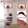 Skirfy 2-in-1 Kid Basketball Hoop with LED Lights & Scoreboard & 3 Balls, Toddler Basketball Hoop Adjustable Height 5.1ft-6.2ft - 2 of 4