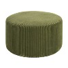 Grungis Velvet Round Benches,Modern Upholstered Ottoman,Ottoman Bench for Living Room,Bedroom - 4 of 4
