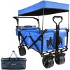 Gulches Collapsible Wagon Cart - All-Terrain, Foldable with Removable Canopy, 140L Capacity, Adjustable Handle, Durable Steel Frame - 4 of 4