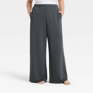 Women's French Terry Fleece Wide Leg Lounge Pants - Wild Fable™ - 1 of 3