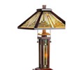 Chloe Lighting Innes Tiffany-Style 3 Light Mission Double Lit Wooden Table Lamp 15" Shade - 3 of 4