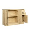 ACEPANO 43.31 in. H Modern Wooden Sideboard with Double Doors, 1 Storage Compartment & 2 Drawers-Oak - 2 of 4