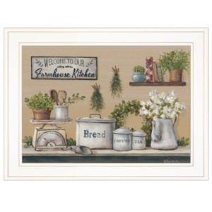 Garden Farmhouse Kitchen By Pam Britton, Ready to Hang Framed Print, White Frame - 1 of 1