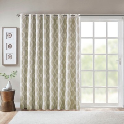 PAGED 84"x100" Printed Ikat Curtain Panel,Blackout Curtains for Bedroom,Window Patio Panel with Grommet Top,Living Room Curtains