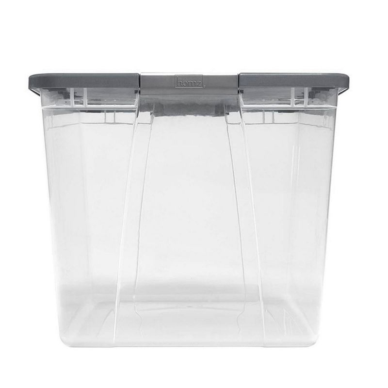Homz 64 Quart Secured Seal Latch Extra Large Single Clear Stackable Storage Container Tote, Garage, or Basement, 3 of 7