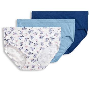 Jockey Women's Underwear Elance Brief - 3 Pack, Subtle Mint/Placid Blue  Palm/Deep Lagoon, 5 : : Clothing, Shoes & Accessories