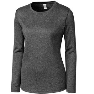 Clique Charge Active Womens Long Sleeve Tee - Black Heather - L - 1 of 1