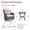 Outdoor Patio Swivel Chair Swivel Rocker Patio Chairs with 5 Inch Cushion - 2 of 4