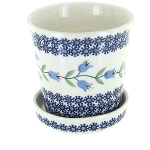 Blue Rose Polish Pottery P045 Manufaktura Flower Pot - 1 of 1