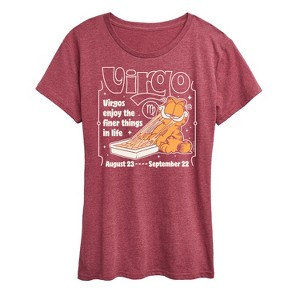 Women's - Garfield - Virgo Enjoy The Finer Things In Life Lasagna Short Sleeve Graphic T-Shirt - 1 of 4