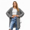 Anna-Kaci Women's Open Front Knit Cardigan with Relaxed Fit and Textured Detailing - 2 of 4