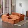 Whisen 2-Piece L-Shaped Sectional Compression Sofa with Soft Corduroy Fabric, No Assembly Required - 3 of 4