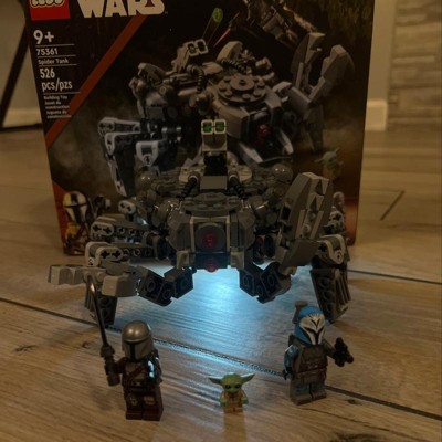 LEGO Star Wars Spider Tank 75361, Building Toy Mech from The Mandalorian  Season 3, Includes The Mandalorian with Darksaber, Bo-Katan, and Grogu  'Baby Yoda' Minifigures, Gift Idea for Kids Ages 9+ 